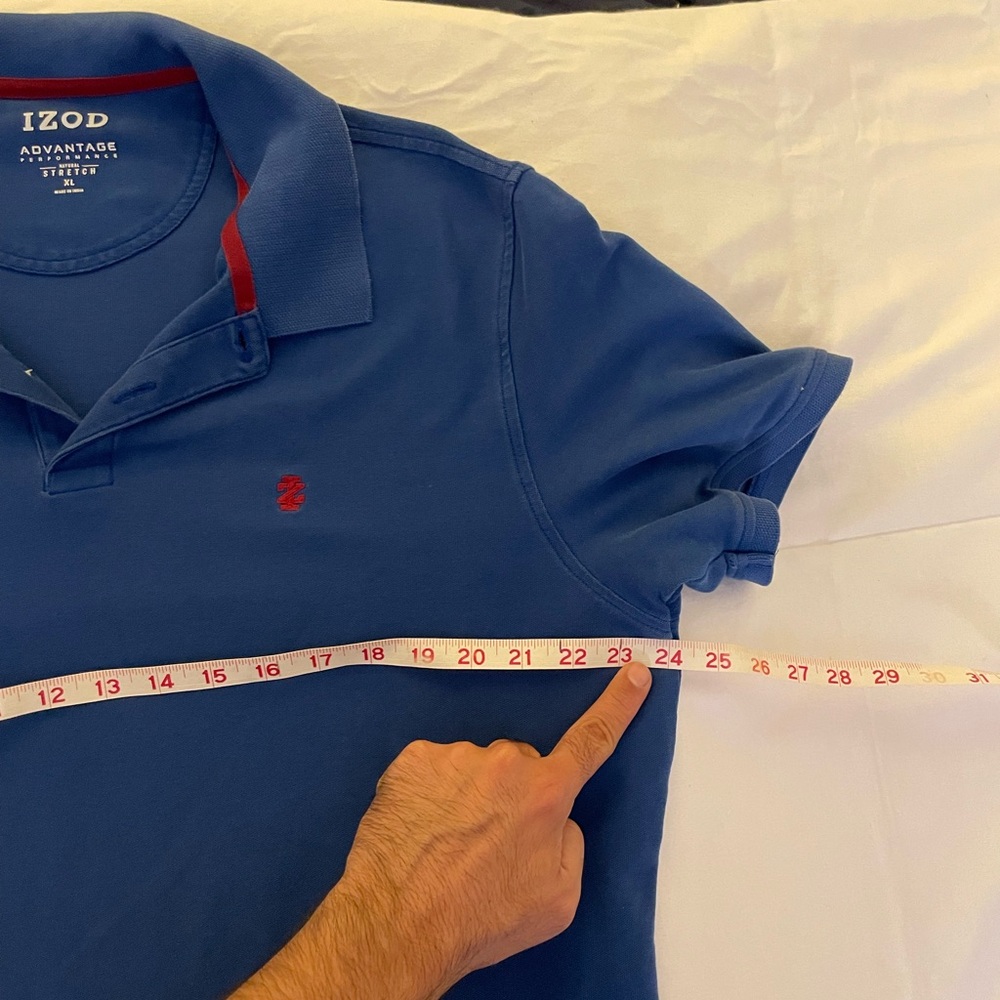 $14 OR 4 $14 items for $40 SALE
Izod Men's Polo Shirt in Blue with Red Accents - Picture 3 of 5